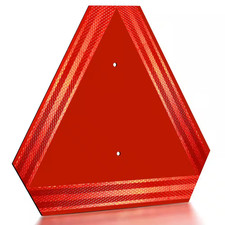 14 In. X 16 In. Aluminum Slow Moving Vehicle Sign - Highly Visible Triangle Safe picture