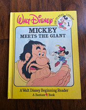 Vintage 1986 Mickey Meets the Giant Walt Disney Fun-To-Read Library Vol 1 Clean picture