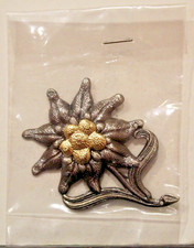 German Mountain Troops Gebirgsjäger Edelweiss Insignia Hat Cap Device Badge picture