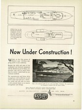 1946 DEFOE Shipbuilding Cruisemaster Yacht blueprint Vintage Print Ad picture