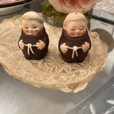 Goebel Used Friar Tuck / Monk Salt & Pepper Shakers Porcelain - Made in Germany picture
