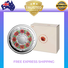 2025 $2 WWII Red Poppy Wreath Remembrance Day Silver Proof Coin 80th Anniversary picture