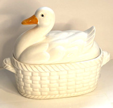 Hall Carbone Vintage Ceramic Duck Soup Tureen 1980's Made In Japan picture