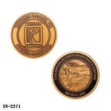 Challenge Coin ~ 11th Ocean Front Patriotic Fest Virginia Beach May 2015 ~ NEW picture