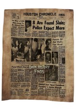 Dean Corll 8 Are Found Slain Houston Chronicle Newspaper Headline ￼￼ picture