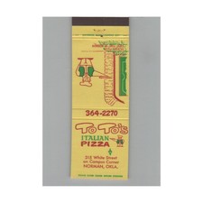 Matchbook Cover Toto's Italian Pizza Norman OK picture