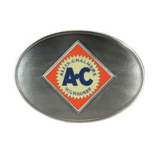 Allis Chalmers Logo Brushed Metal Pewter Belt Buckle 03098 picture