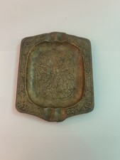 Copper ashtray, very old, 40 years old, antique copper picture