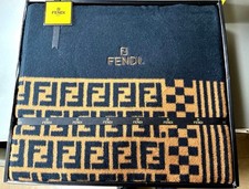 Fendi Cotton Blanket 140Cm 210Cm Rare Luxury Designer Model Limited Edition VHTF picture
