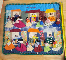 Vintage Peruvian Arpillera Folk Art 3D Textile 