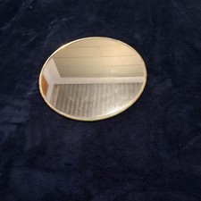 Vtg Beveled Edge Round Glass Mirror Plateau Candle Vanity Tray Table Mat 8