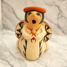 Signed Judy Toya / Jemez Native American Kachina Clay Hand Painted Figurine picture