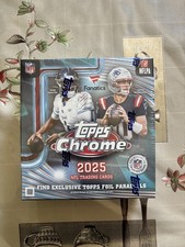 2025 Topps Chrome NFL Football Sealed FANATICS EXCLUSIVE Mega Box - New / Sealed picture