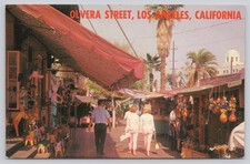 Olvera Street Los Angeles California Vintage Chrome Postcard Ellis-Sawyer L-213 picture