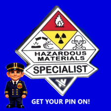 HAZARDOUS MATERIALS SPECIALIST PIN  1-1/8