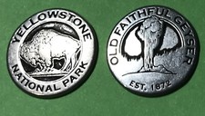 Yellowstone Bison/Old Faithful Token picture