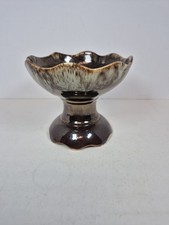 Vintage BRUSH QUALITY USA Pottery Bronze Metallic Glaze Vase Planter  picture
