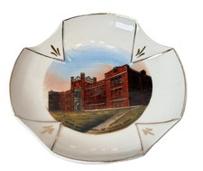 MT VERNON WA WASHINGTON Antique UNION HIGH SCHOOL Souvenir TRINKET DISH BOWL picture