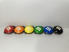 SET OF 6 M&M's Boyds Bears Small Hinged Trinket Treasure Boxes w Rare BLACK Box picture