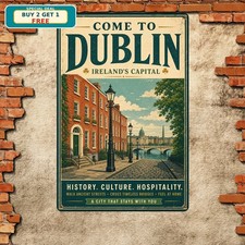 Come To Dublin Irish Pub Beer Tavern Retro Metal Sign Plaque picture
