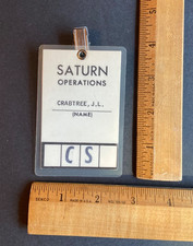 Original 1960-70s NASA APOLLO SATURN OPERATIONS Employee Access Badge #5989 picture