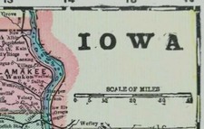 Vintage 1900 IOWA Map 14