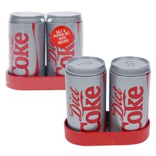 Salt & Pepper Shakers - Coca-Cola - Diet Coke Set w/Holder NEW Licensed picture