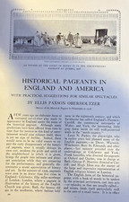 1910 Historical Pageants in England & America illustrated picture