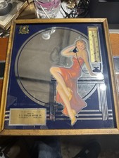 Vintage PIN UP ADVERTISING MIRROR E.L. Stotler Motor Co. Salida Colorado picture