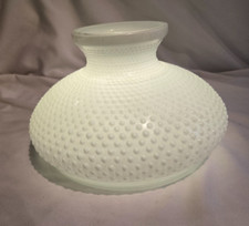 1 VINTAGE HOBNAIL STYLE MILK GLASS SHADE FOR OIL/KEROSENE LAMP picture
