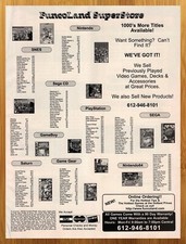1997 FuncoLand Vintage Print Ad/Poster Authentic Video Game Promo Wall Art 90s picture