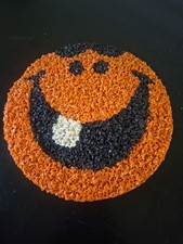 Vintage Plastic Popcorn Smiley Face Pumpkin picture