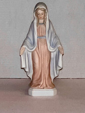 Lefton Porcelain Virgin Mary Figurine 1983 Christopher Collection Hand-Painted picture