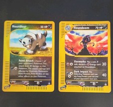 Pokemon TCG Aquapolis Houndour 87/147 + Houndoom 15/147 ENG 2002 Reverse Holo picture