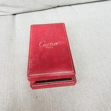 Cartier Paris Red Empty Box Lighter Velvet Inner Molded Vintage Luxury picture