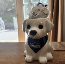 Lowes Puppy Planter and Plush Puppy Keychain NEW picture