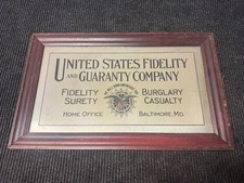 Vintage United States Fidelity And Guaranty Company Metal Sign picture