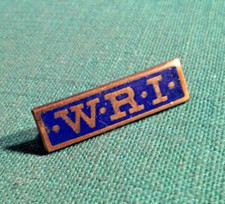 Vintage c-1900's W.R.I. Pin Pinback unidentified organization Metal & Enamel picture