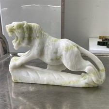 8.5LB 10.8'' Natural Xiuyan Jade Tiger Carving Crystal Quartz Reiki Decor picture