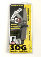 SOG TWI-8 Twitch II Folding Knife Graphite Handle USA picture