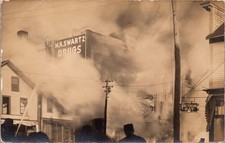 RPPC Downtown Fire Scene Brainerd Minnesota Swartz Drugs Patterson Hat Store picture