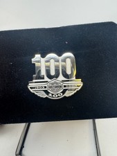 Harley Davidson 100 Year Sterling Silver Anniversary Share Holders Meeting Pin picture