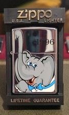 1996 ZIPPO Cartoon Republican Elephant High Polished Chrome Lighter NOS SEALED picture