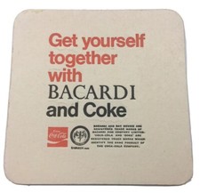 Get Yourself Together with Bacardi and Coke  Coaster Double Sided c1970s picture