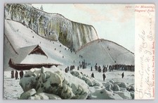 Niagara Falls Ice Mounting Souvenir Postcard c1910 - Souvenir Post Card Co. picture