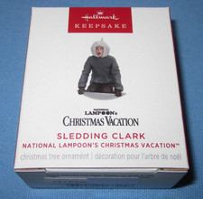 a 2025 Hallmark Miniature Ornament ~ Christmas Vacation, Sledding Clark picture