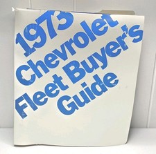 1973 Chevrolet Chevy Fleet Buyers Guide Dealer Ext Colors & Int Fabrics Original picture