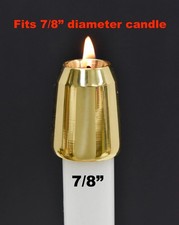 New Solid Brass Candle Follower  to fit a 7/8