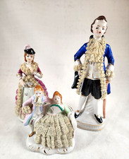 Vtg Colonial Victorian Porcelain Figurines, Men,Woman & Couple picture
