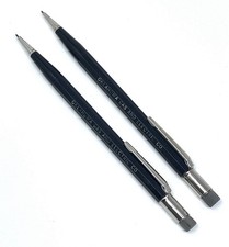 Vtg Autopoint Continuous Twist Mechanical Pencil Lot of 2 Black w/Company Logo picture